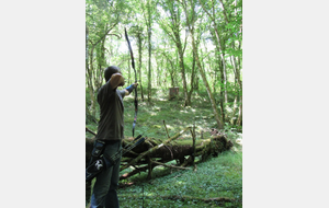 installation des premieres cibles du parcour